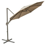3m Garden Roma Parasol W/ Base | Khaki