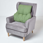 Cotton Back Support Thick Lumbar Cushion | Forest Green