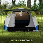 2-3 Man Camping Tunnel Tent With Bedroom And Living Room | Green