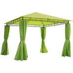 Garden Metal Gazebo Marquee Patio Party Tent Canopy Shelter | Green