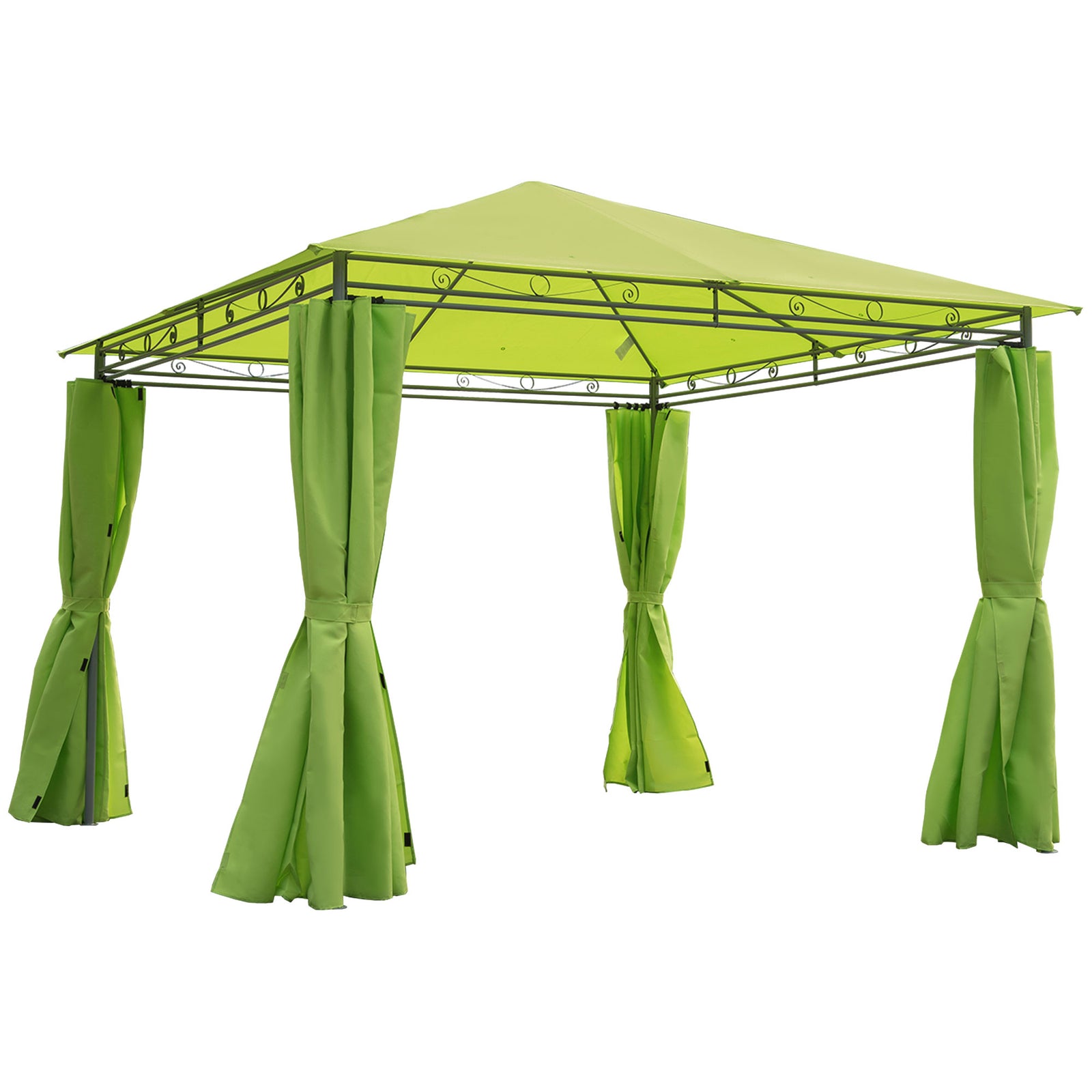 Garden Metal Gazebo Marquee Patio Party Tent Canopy Shelter | Green