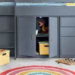 Lacy Storage Mid Sleeper Bed | Single | Grey