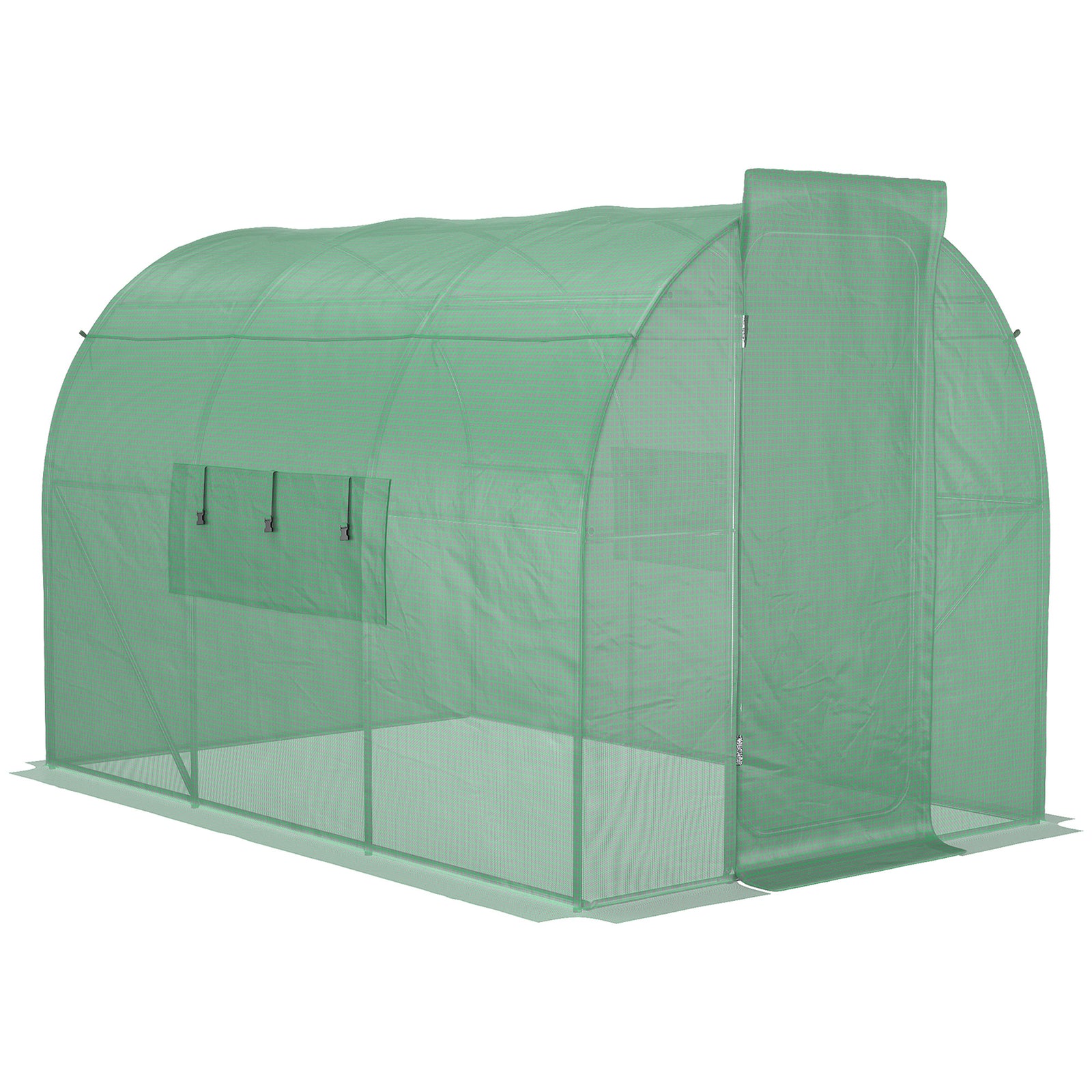 Reinforced Polytunnel Greenhouse 3x2m