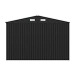 10x16ft Large Metal Storage Shed With Lockable Double Doors, 4 Windows, 4 Vents – Spacious Outdoor Tool Shed