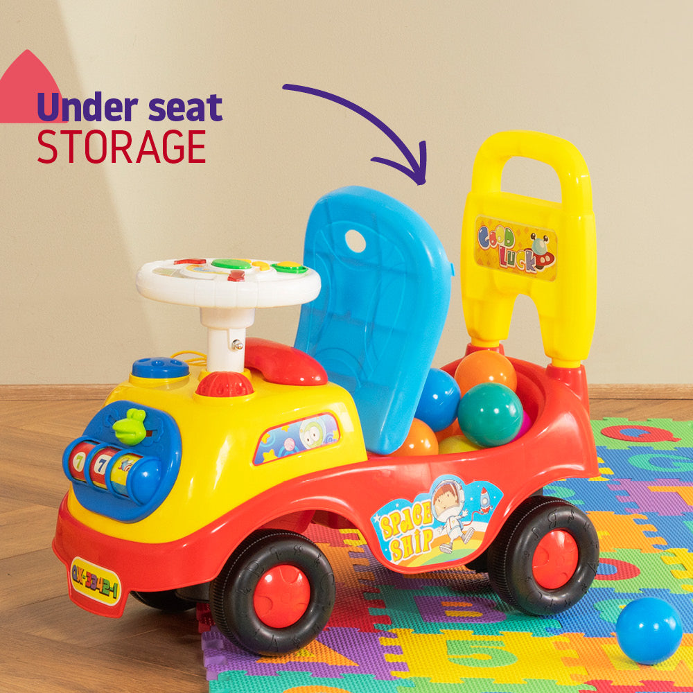 Hillington My First Ride On Toddler Buggy Car Walker Toy With Steering Wheel