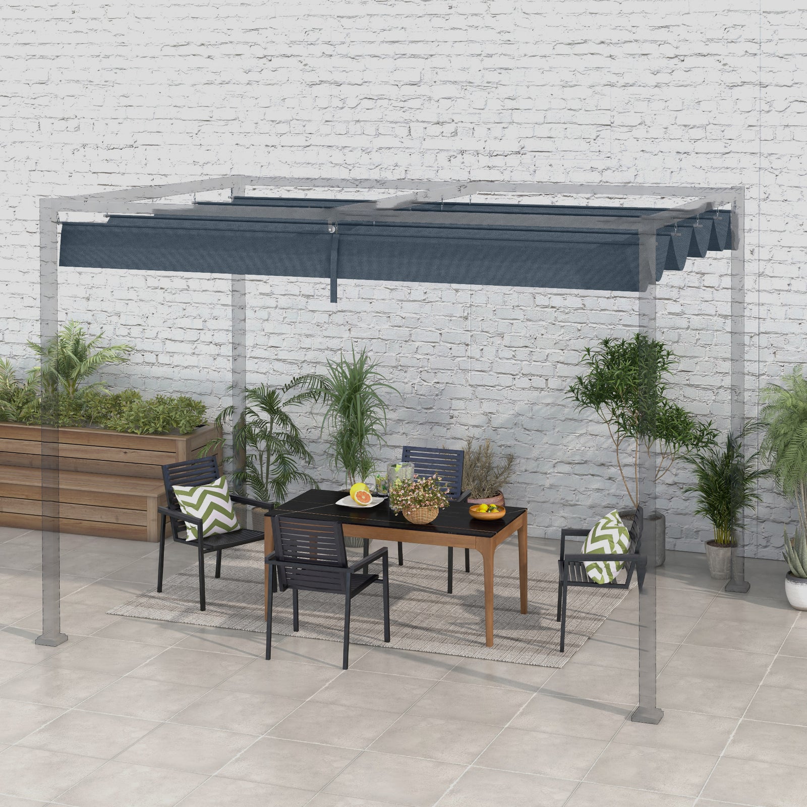 Pergola Cover Roof Replacement For 3 X 2.15m Pergola | Dark Gray