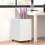 Steel File Cabinet With Lock Hanging Bar For A4 Size | One Size | White