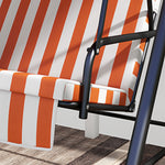 3-seat Swing Chair Garden Swing Seat W/ Adjustable Canopy | Orange