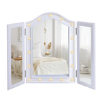 Lighted Tri-fold Vanity Mirror Large Cosmetic Mirror W/ Led