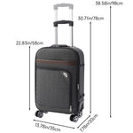 20"softshell Expandable Suitcase With Combination Lock | Grey