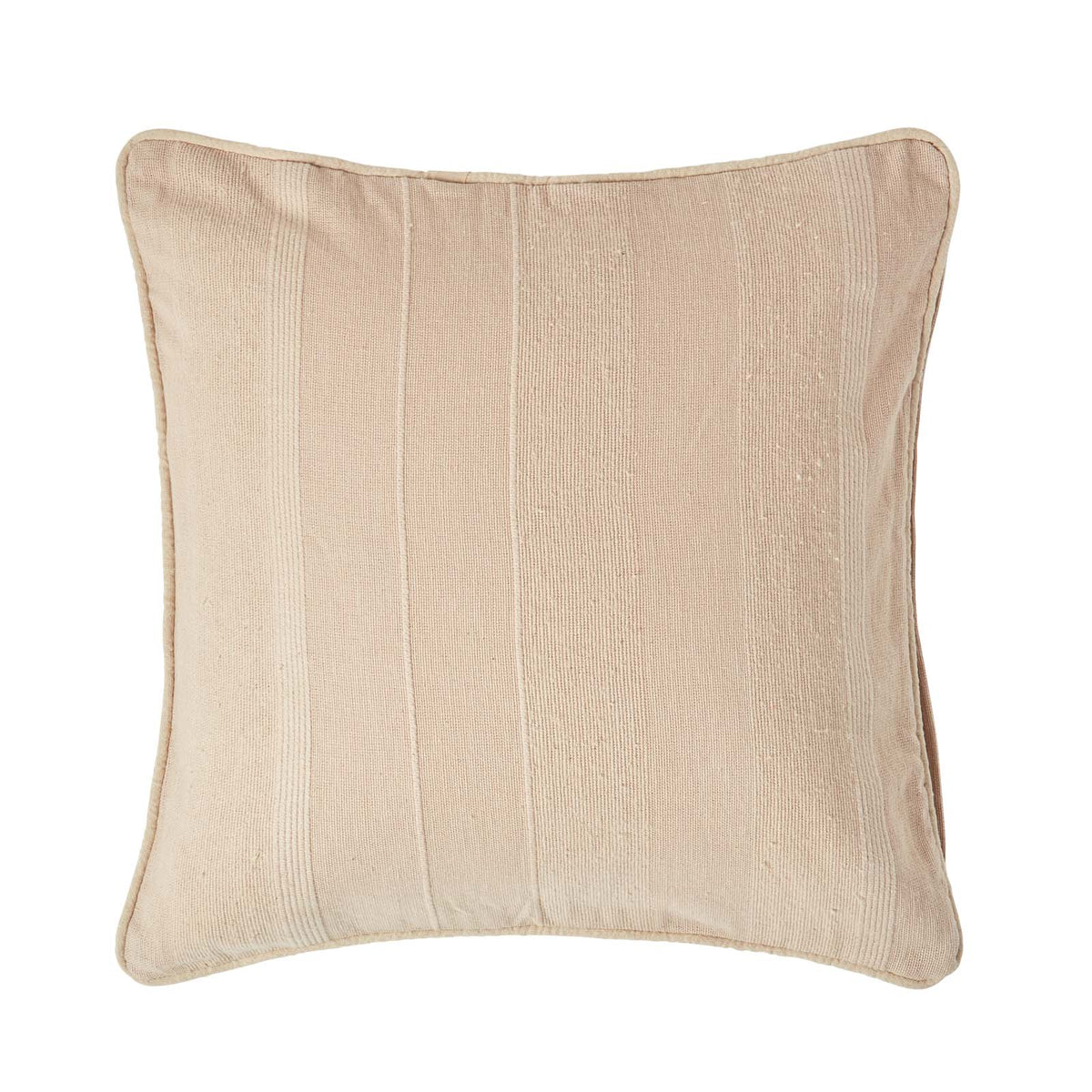Cotton Rajput Ribbed Cushion Cover | 60cm x 60cm | Beige