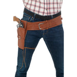 Adult Faux Leather Single Holster With Belt, Tan