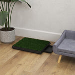 Pawhut Dog Toilet Pet Potty 2 Layer Grass Mat Trainer Tray Training Portable New
