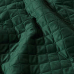 Diamond Quilted Velvet Bed Throw | 150cm x 200cm | Green