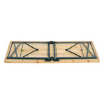 3-pieces Contemporary Folding Wooden Garden Bench Set For Outdoors