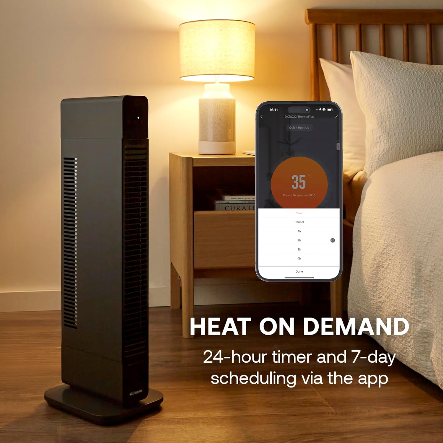 2-in-1 Baseboard And Tower Heater, 2.2kw