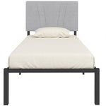 HOMCOM 3ft Single Bed Frame With Upholstered Headboard And Underbed Storage