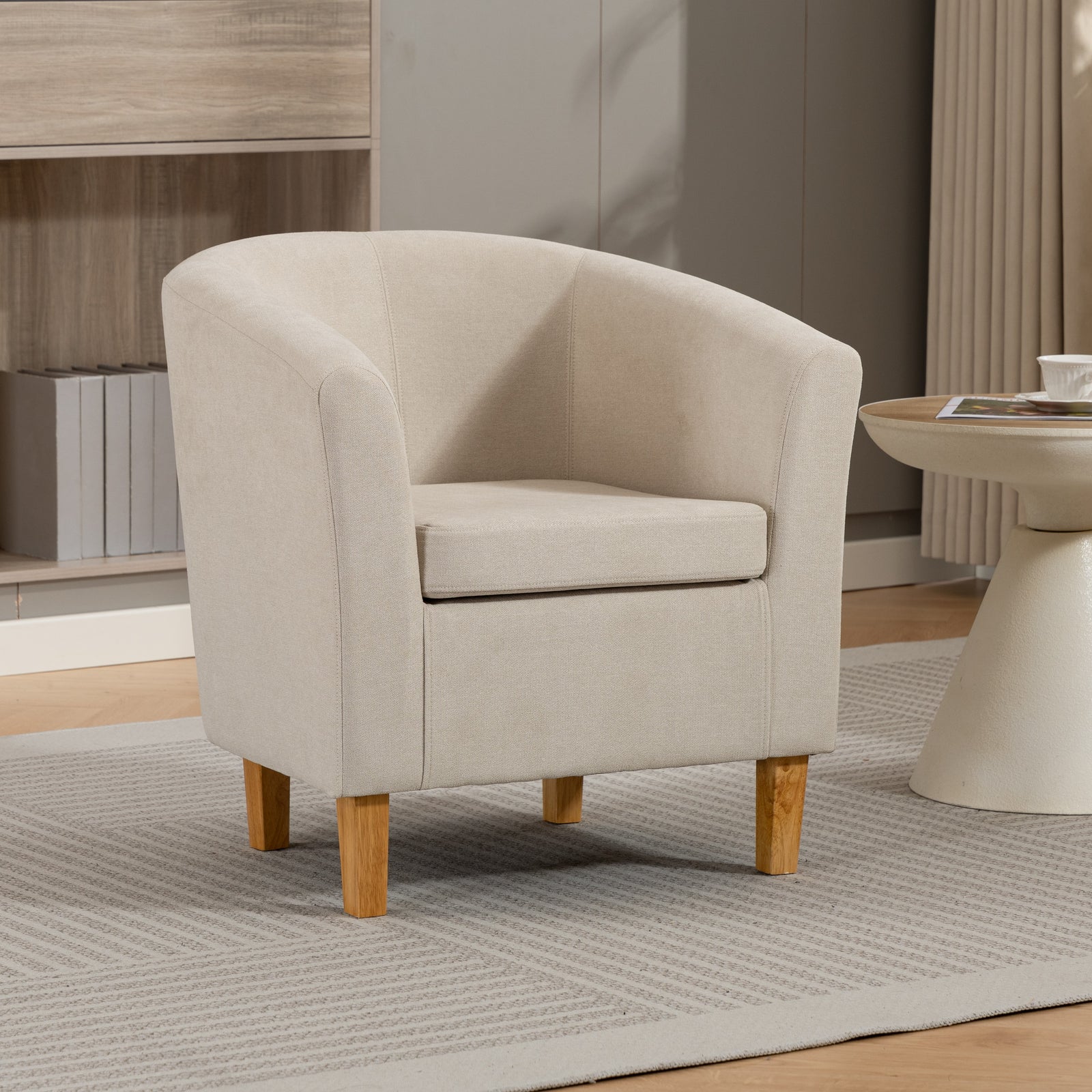 Millie Fabric Accent Chair | Beige