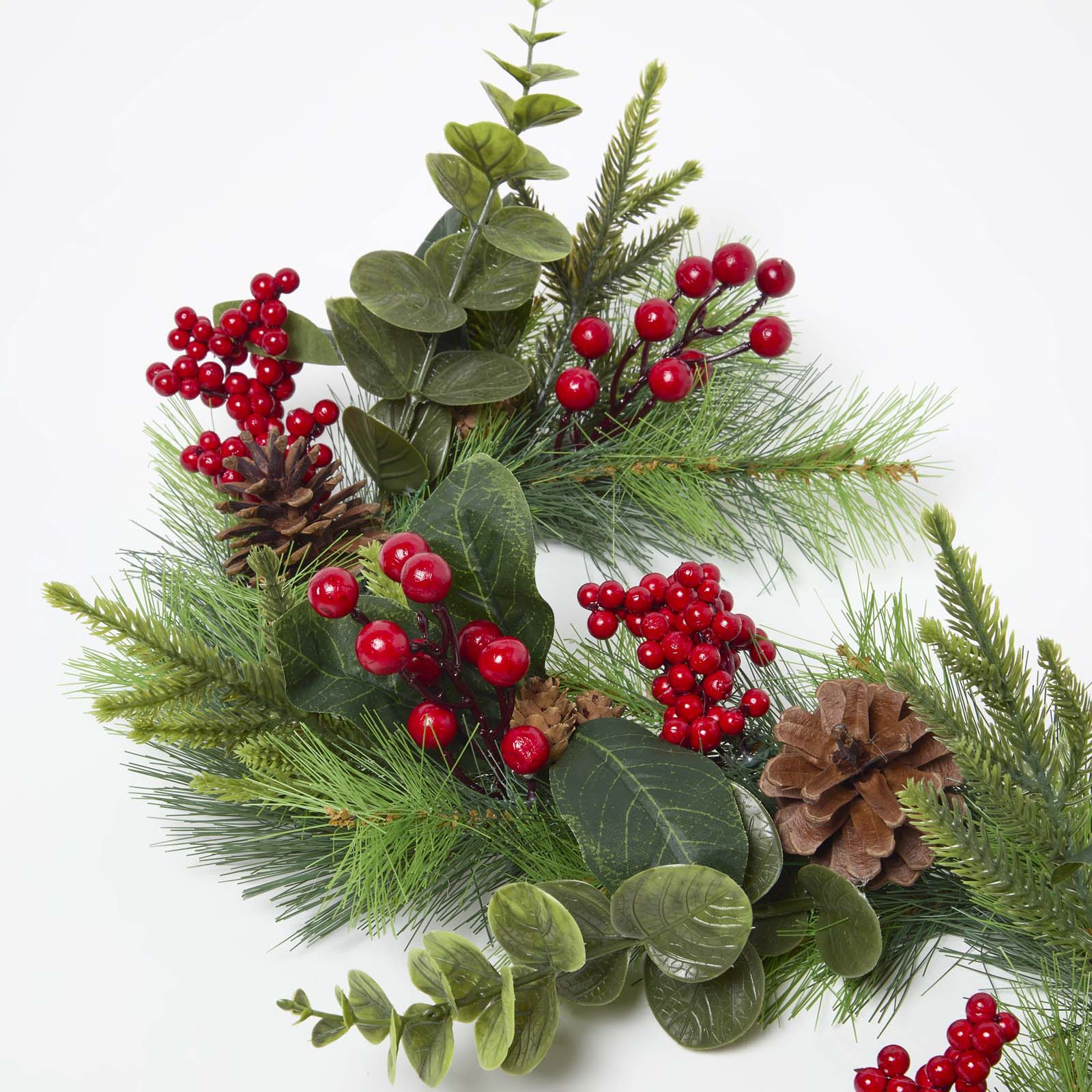 Artificial Winter Woodland And Eucalyptus Garland, 110 Cm