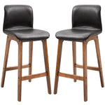 Modern Wood Bar Chairs Dining Stools Brown