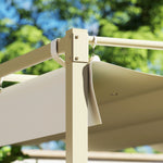 3x3m Pergola With Retractable Roof, Magnetic, Khaki | Khaki