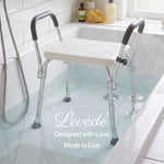 Levede Bathroom Shower Chair Adjustable Bath Stool Seat With Handles Disabled