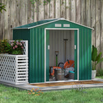 Garden Shed Storage Unit W/locking Door Floor Foundation | Green