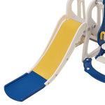 Breeins 6-in-1 Kids Slide & Swing Set With Adjustable Basketball Hoop