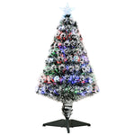 3ft Artificial Prelit Christmas Tree, Snow Xmas Tree W/ Fiber Optic | 3ft | Green