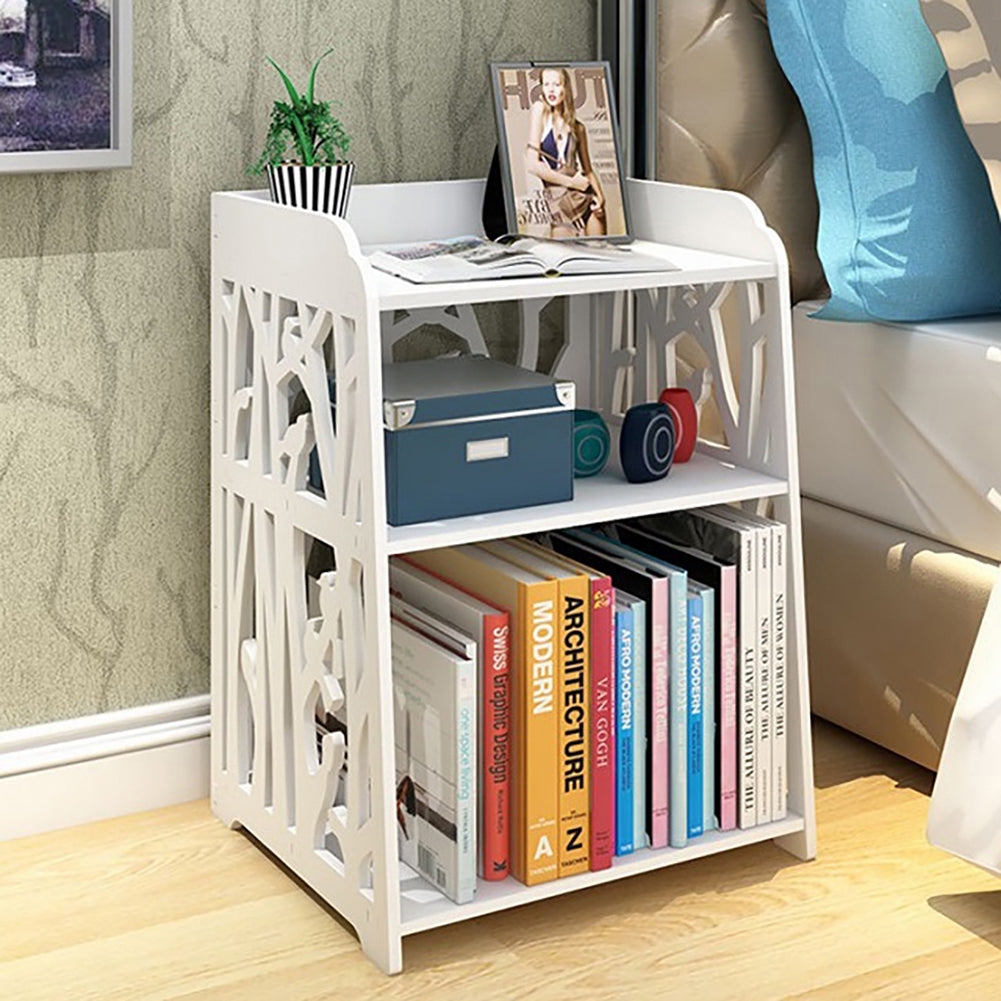 Rustic Small White Bedside Table