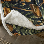 Snuggle Warm Fleece 140x180cm Throw Mushrooms
