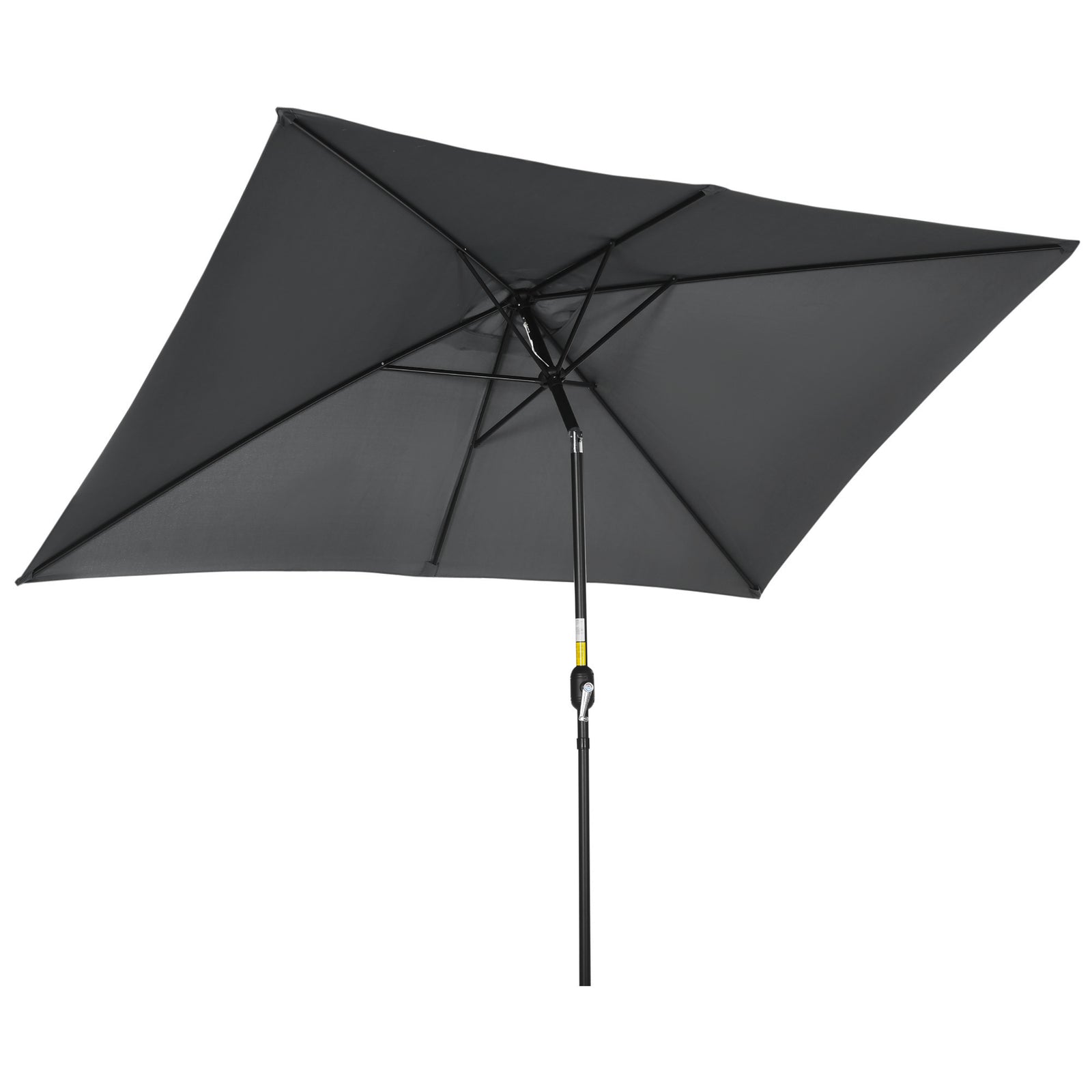 3x2m Patio Umbrella Canopy Tilt Crank | Black