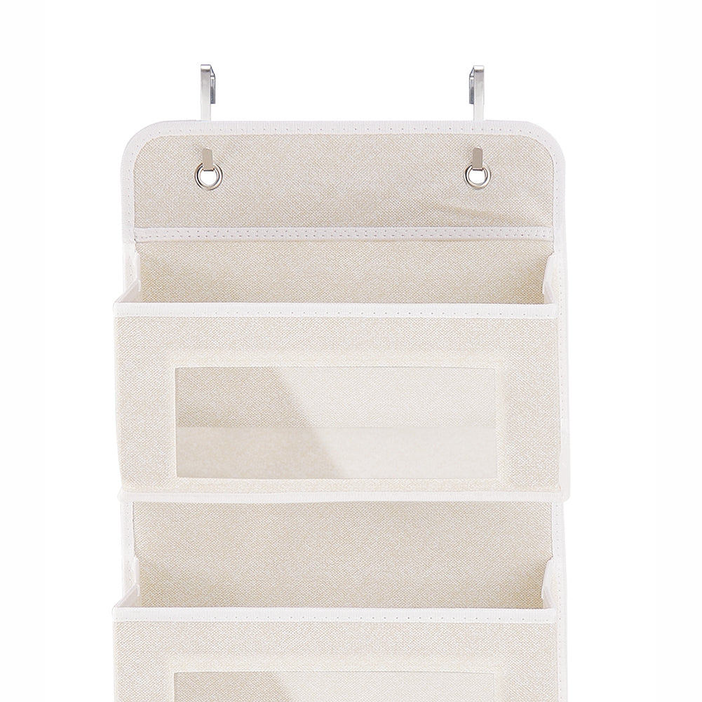 5-pocket Over The Door Non-woven Fabric Organizer – Hanging Storage Solution For Closet