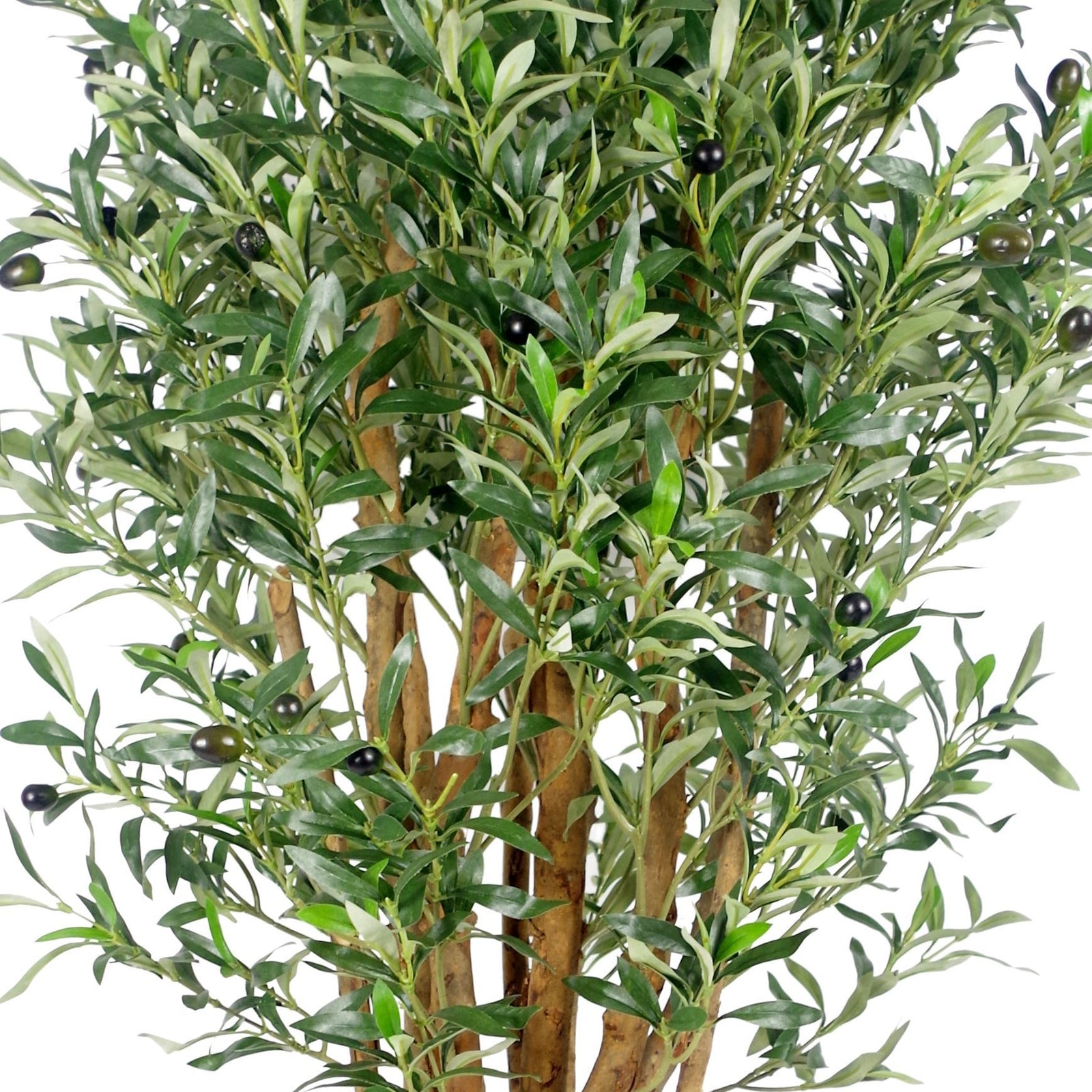125cm  Design Uk Realistic Artificial Olive Tree In Black Plastic Pot