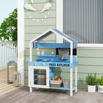 Kids Mud Kitchen, Outdoor Play Kitchen With Stoves, Sink, Cookware Accessories