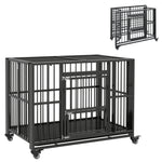 Heavy Duty Dog Crate Foldable W/ Openable Top