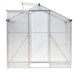 6 x 4FT Aluminium Hobby Greenhouse With Openable Window | One Size | Clear