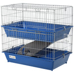 2-tier Small Animal Cage For Rabbit Ferret Chinchilla W/ Ramp Food Dish