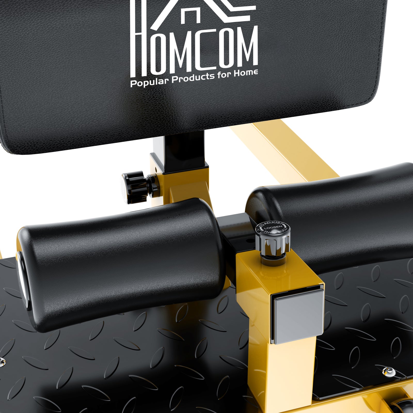 Squat Machine With Push Up Stand, Adjustable Cushion | Yellow