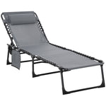Lounger Reclining Camping Bed 5-position Adjustable