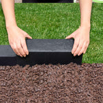 Stomp Edge Rubber Lawn Edging | Set of 1 | Graphite Black
