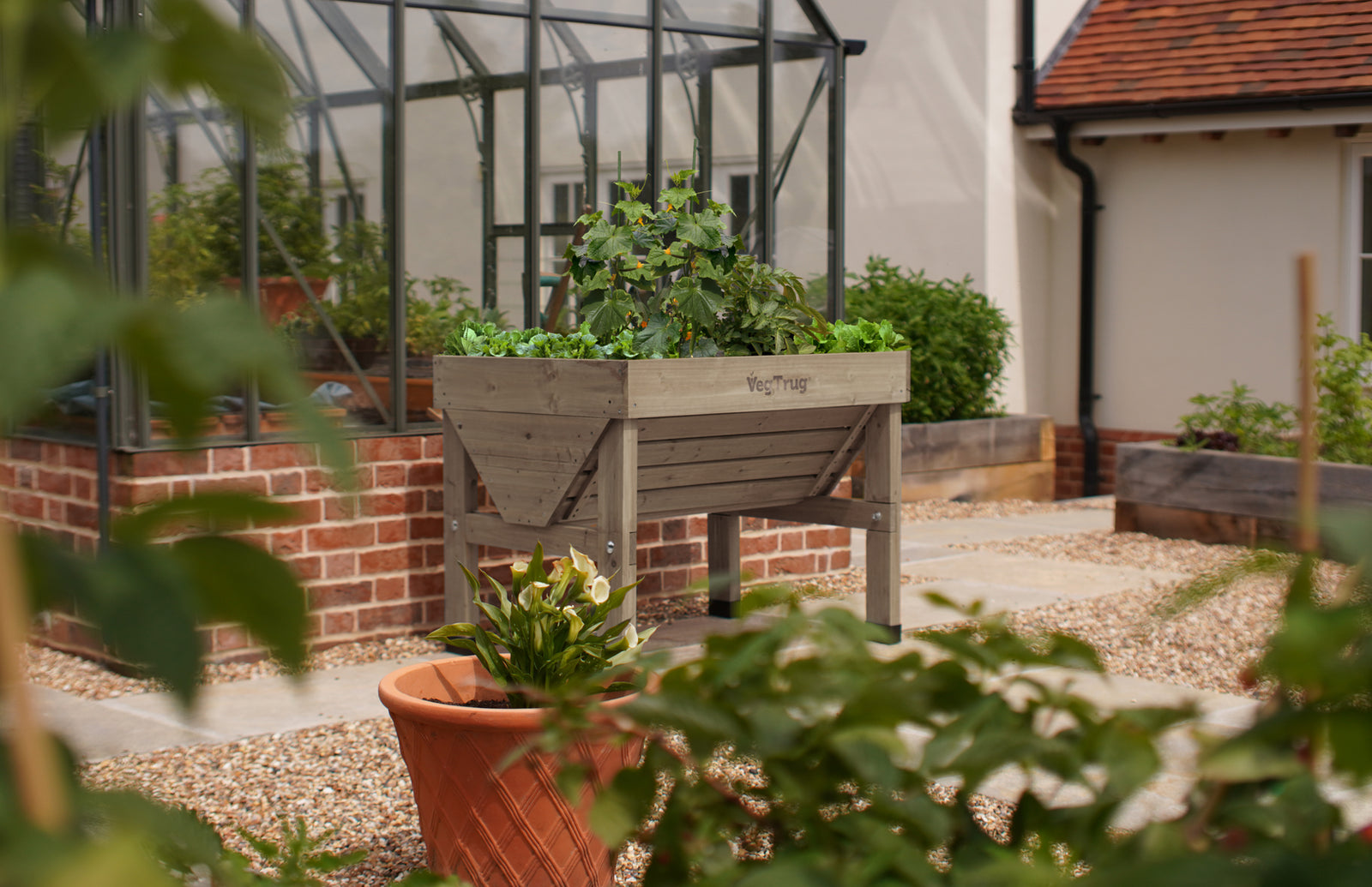 Raised Wooden Planter - Small Classic | Grey