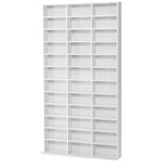 Cd Dvd Media Storage Shelves Display Shelf Racks Wooden | One Size | White