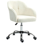 Fluffy Desk Chair For Home Study Bedroom | Cream