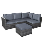 6-seater Rattan Corner Sofa Garden Furniture Set