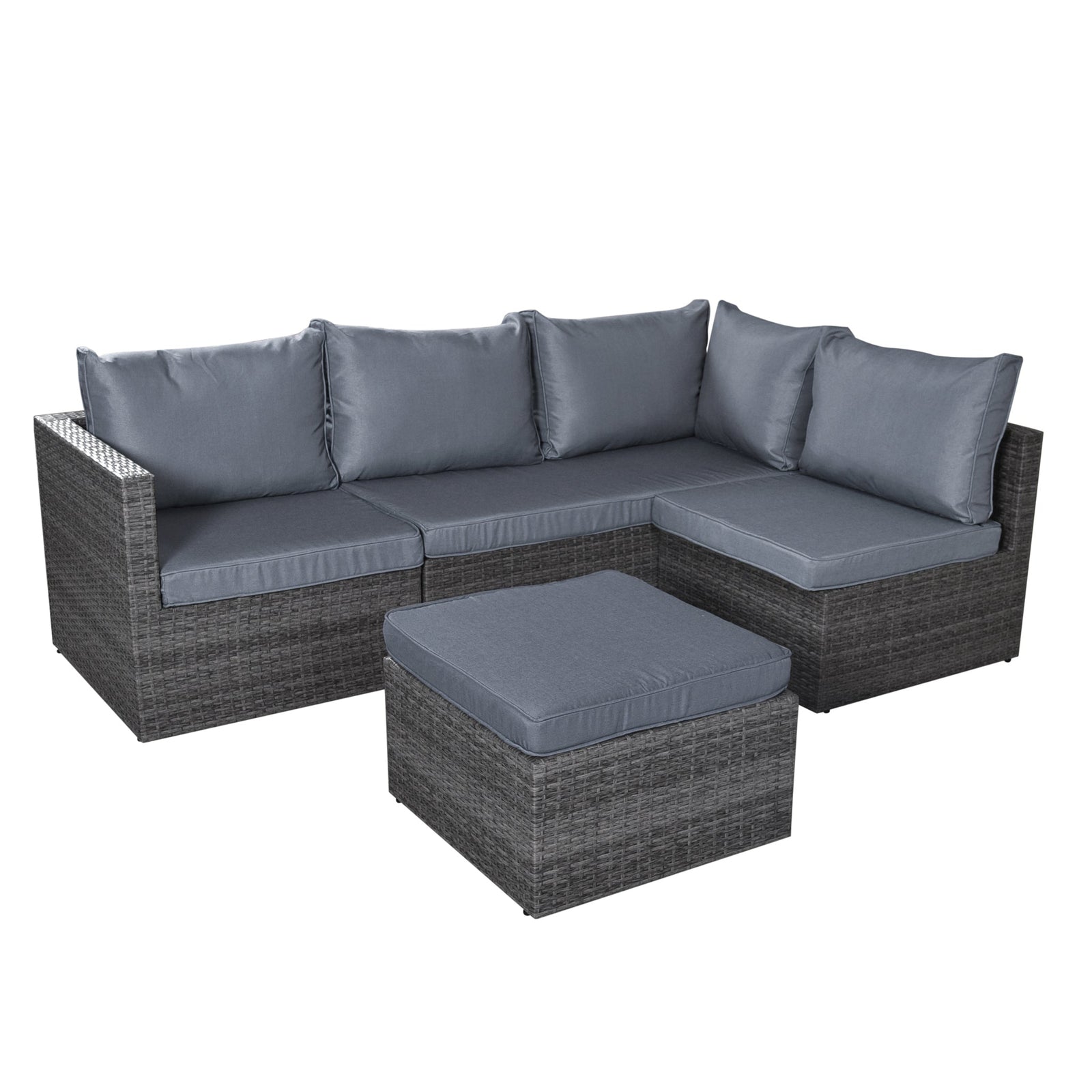 6-seater Rattan Corner Sofa Garden Furniture Set
