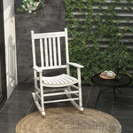 Porch Rocking Chair Wooden Rocker | White