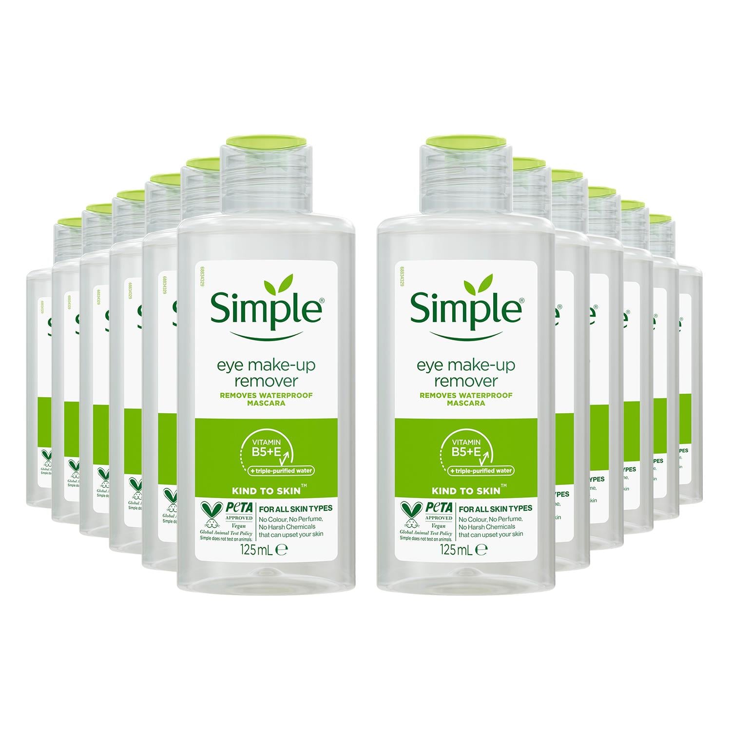 Kind To Skin Eye Make-up Remover 125ml, Pack Of 12 | Set-of-12 | White