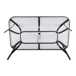 Rectangular Garden Tempered Glass Black Marble Coffee Table - 150w X 90d X 72h Cm