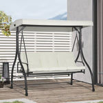 3 Seater Canopy Swing Chair Porch Hammock Bed Rocking Bench